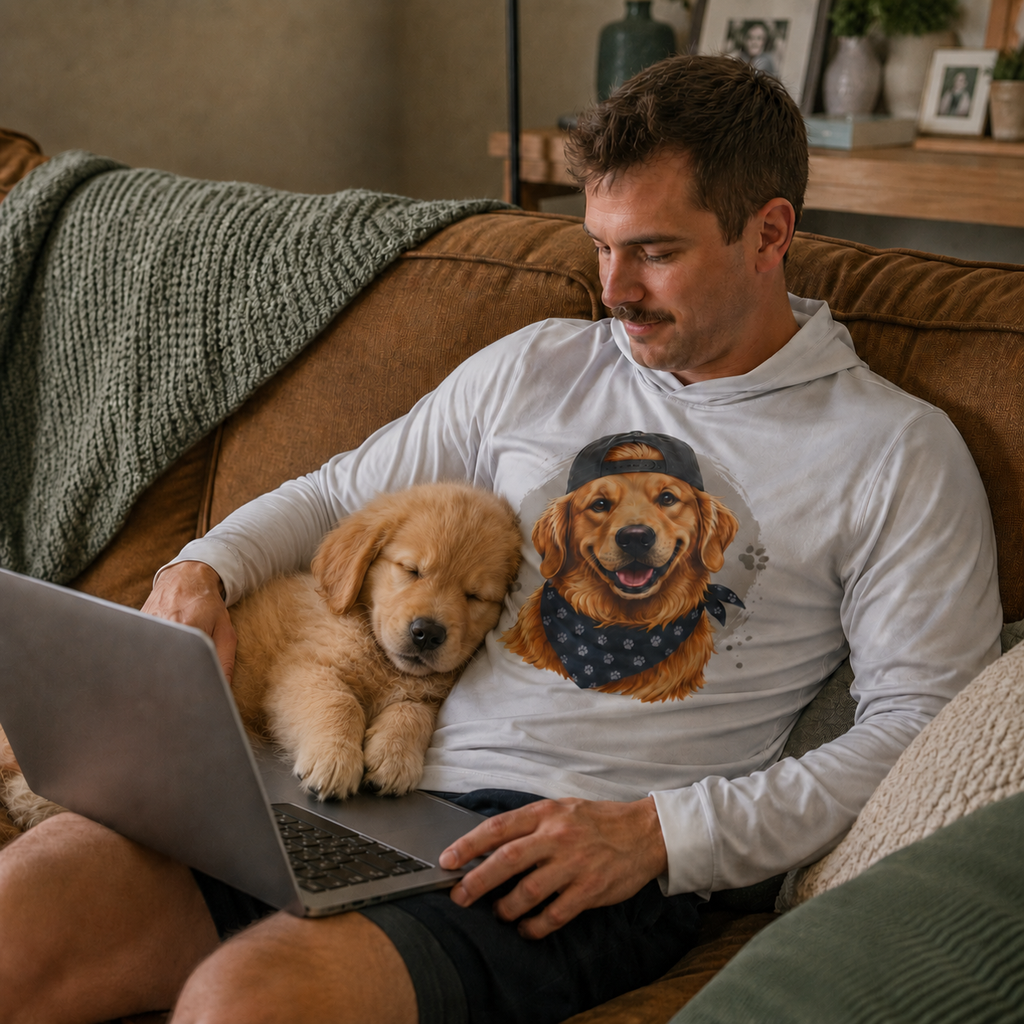 Golden Retriever Dad Lightweight Hoodie