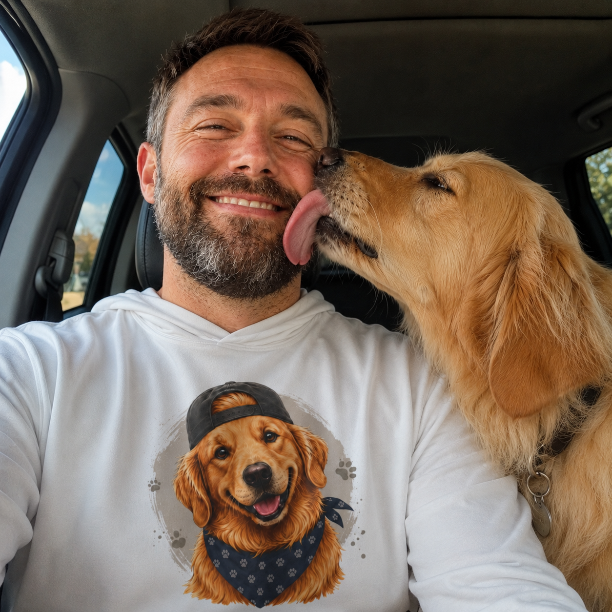 Golden Retriever Dad Lightweight Hoodie