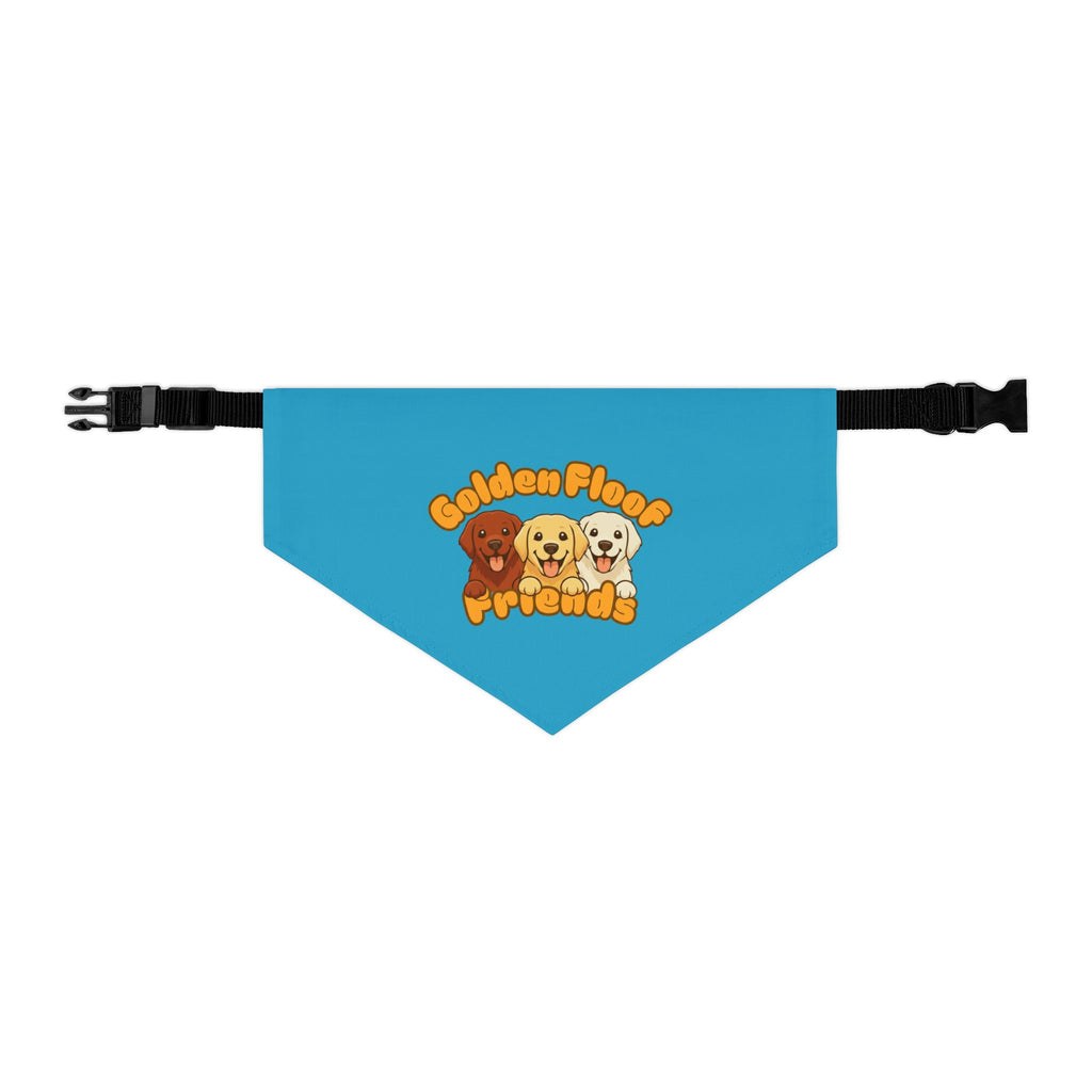Golden Floof™ Friends Dog Bandana Collar – Adjustable Pet Bandana with Golden Retriever Trio