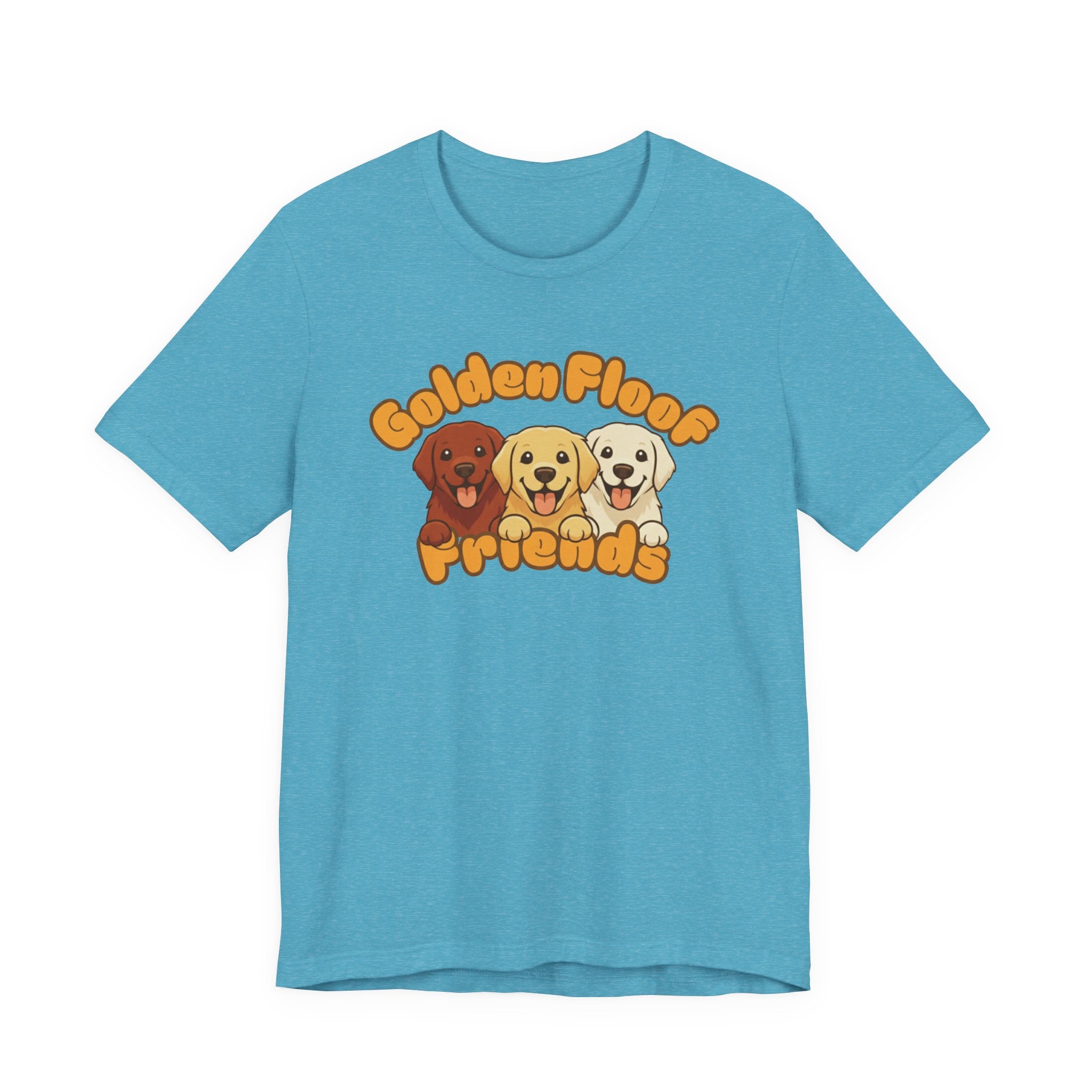 Golden Floof™ Friends T-Shirt – Cute Golden Retriever Trio Tee for Dog Lovers