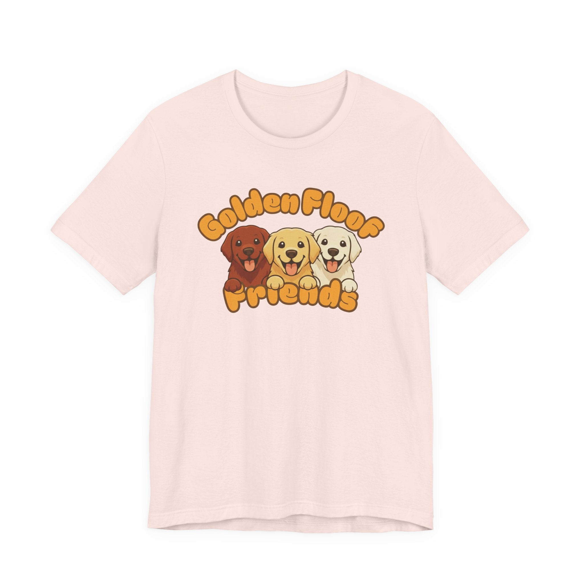 Golden Floof™ Friends T-Shirt – Cute Golden Retriever Trio Tee for Dog Lovers