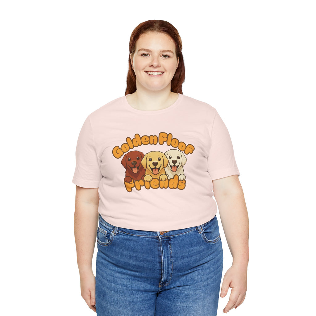Golden Floof™ Friends T-Shirt – Cute Golden Retriever Trio Tee for Dog Lovers