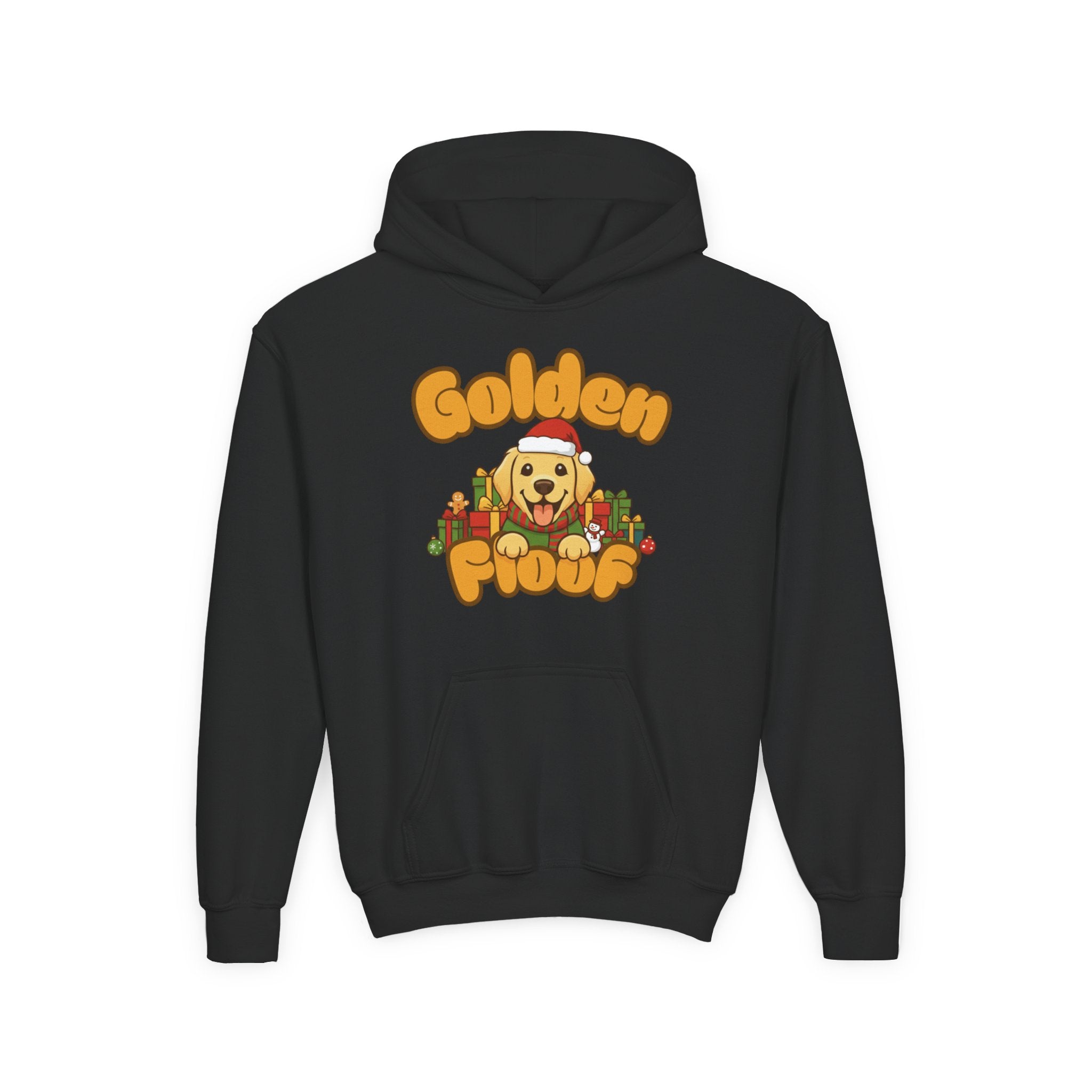 Golden Floof™ Kids Christmas Hoodie – Cute Holiday Golden Retriever Hoodie for Children