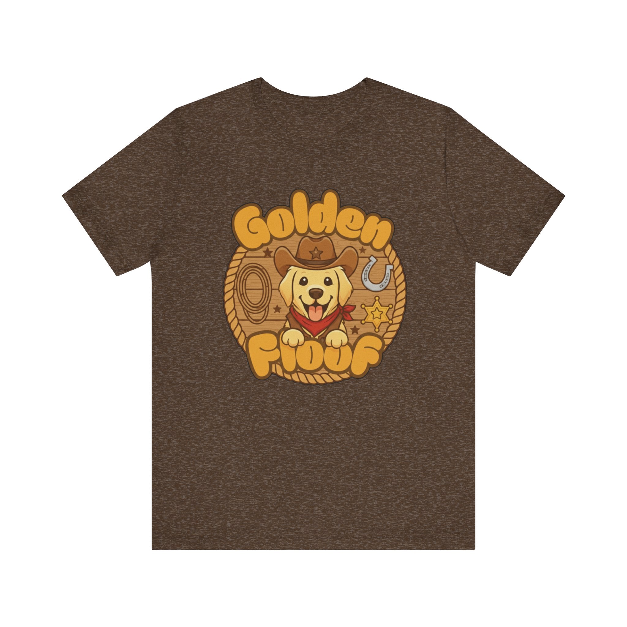 Golden Floof Cowboy Pup Unisex T-Shirt – Western Dog Lover Graphic Shirt