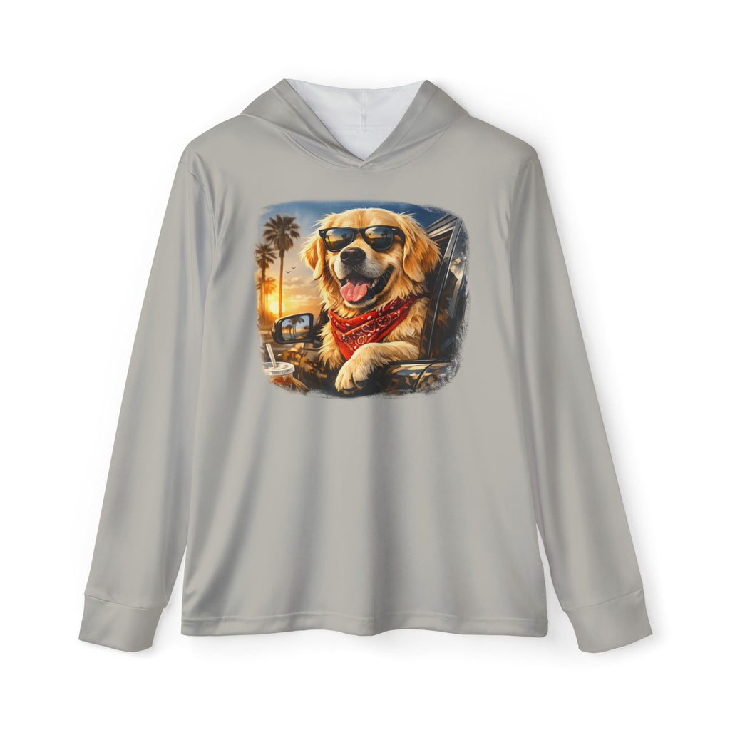 Golden Retriever Sunset Ride Lightweight Hoodie