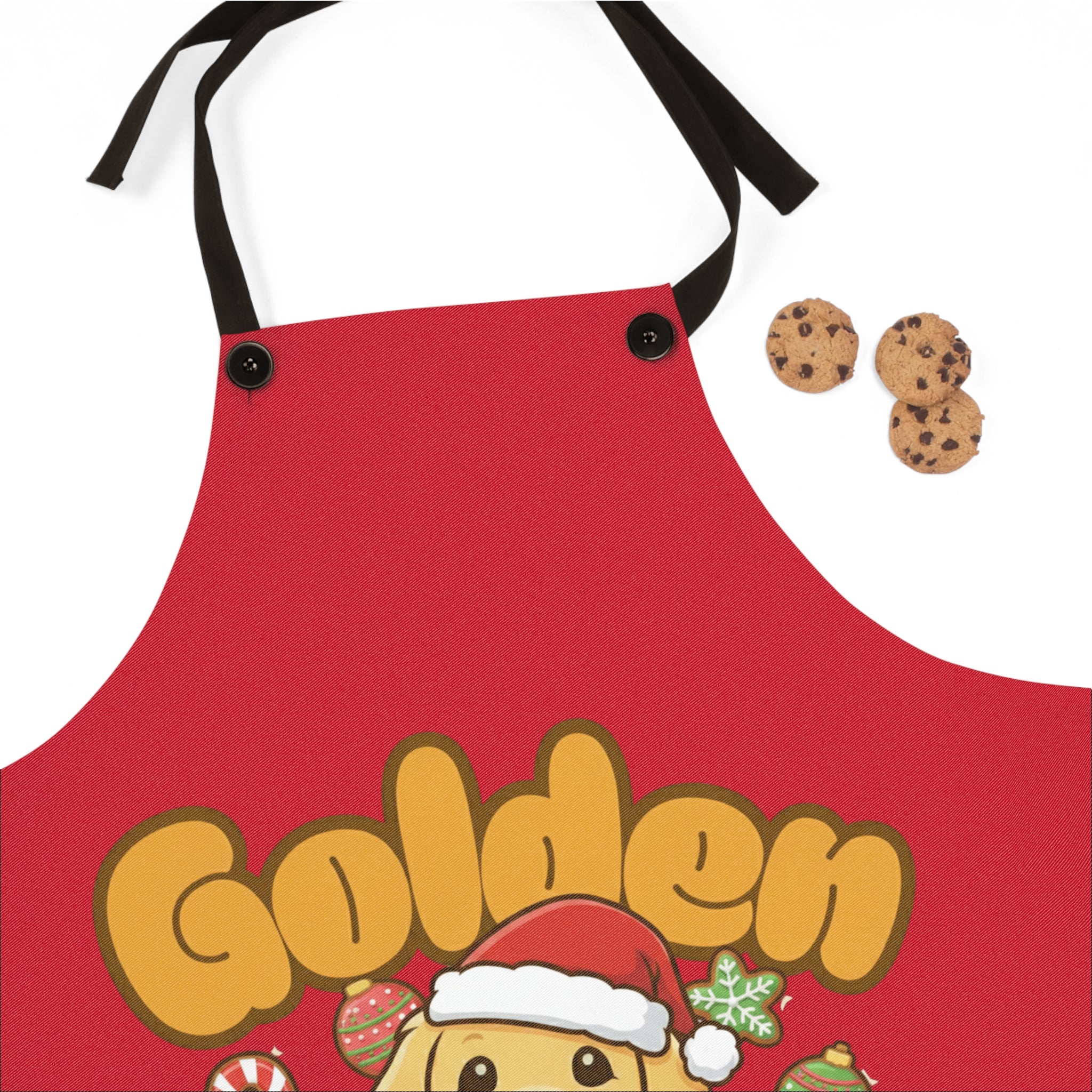 Golden Floof™ Christmas Baking Apron – Holiday Dog Lover Kitchen Apron