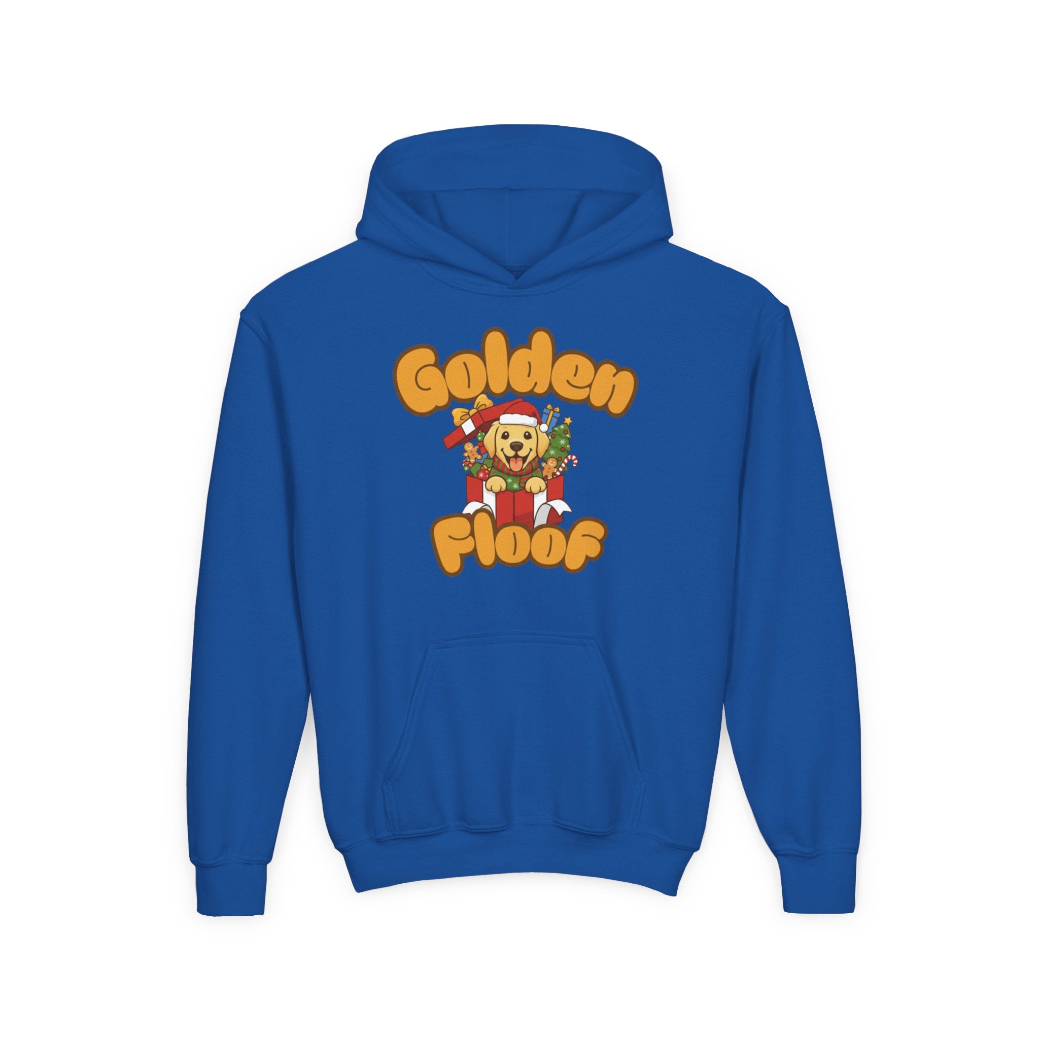 Golden Floof™ Kids Christmas Presents Hoodie – Cute Holiday Golden Retriever Hoodie for Children