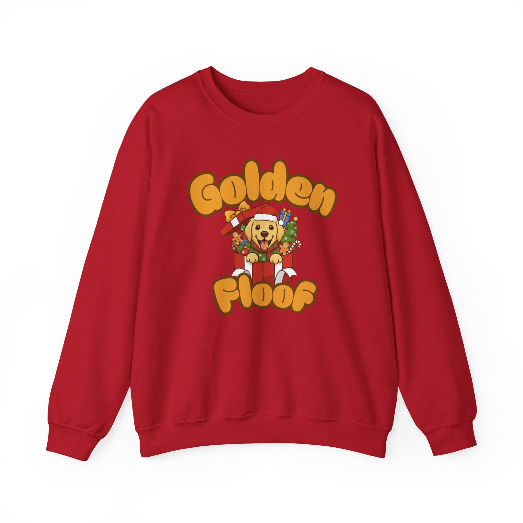 Golden Floof™ Christmas Presents Sweatshirt – Cute Holiday Golden Retriever Crewneck