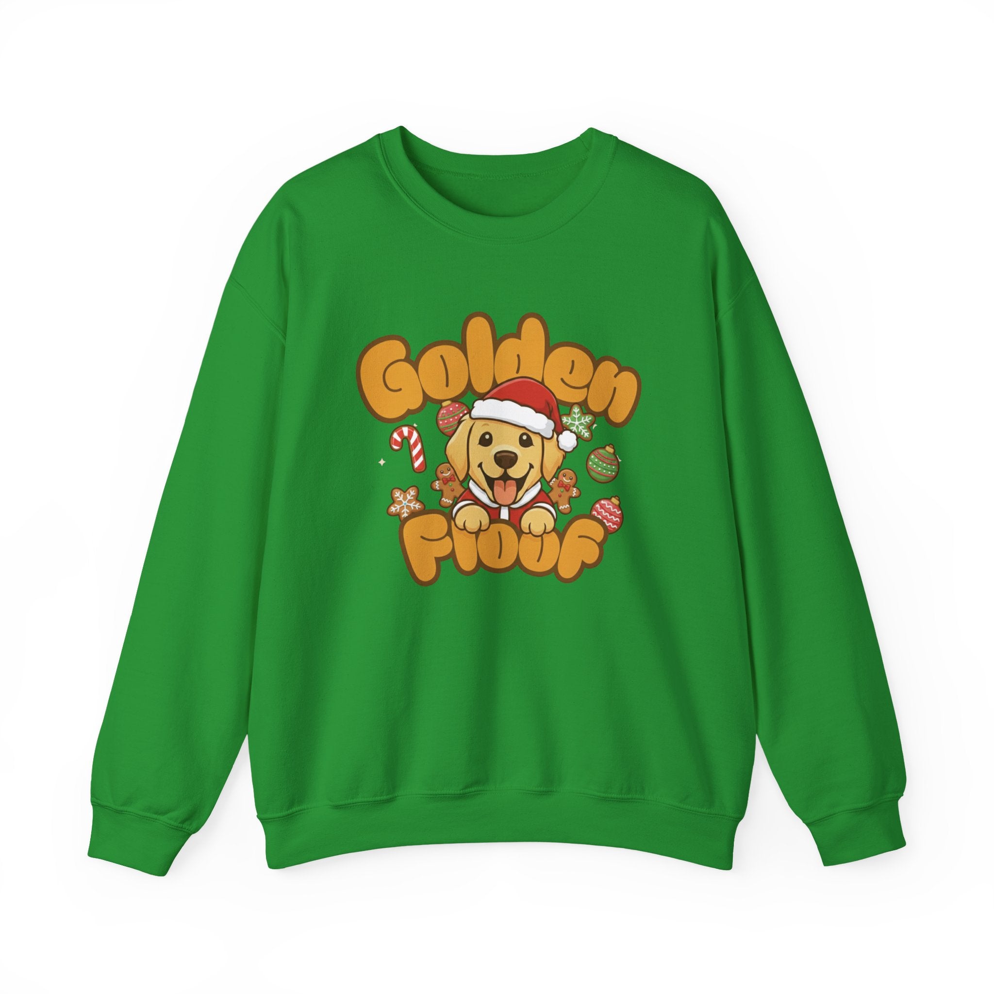 Golden Floof™ Christmas Sweatshirt – Cozy Holiday Golden Retriever Santa Crewneck
