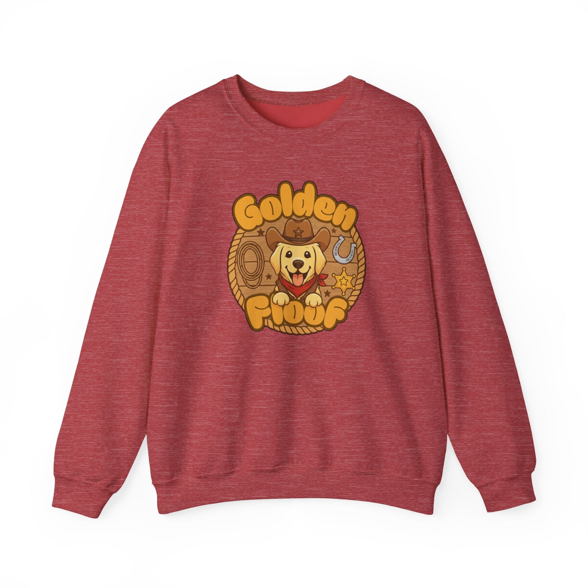 Golden Floof Cowboy Golden Retriever Crewneck Sweatshirt