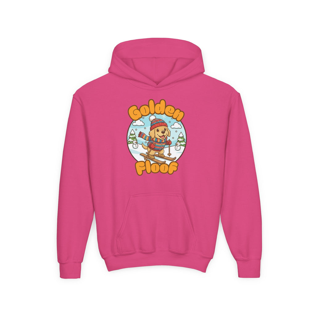 Golden Floof™ Kids Skiing Hoodie – Cute Winter Golden Retriever Ski Hoodie for Children