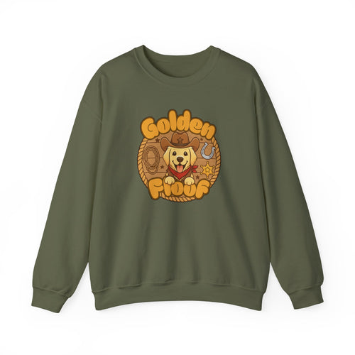 Golden Floof Cowboy Golden Retriever Crewneck Sweatshirt