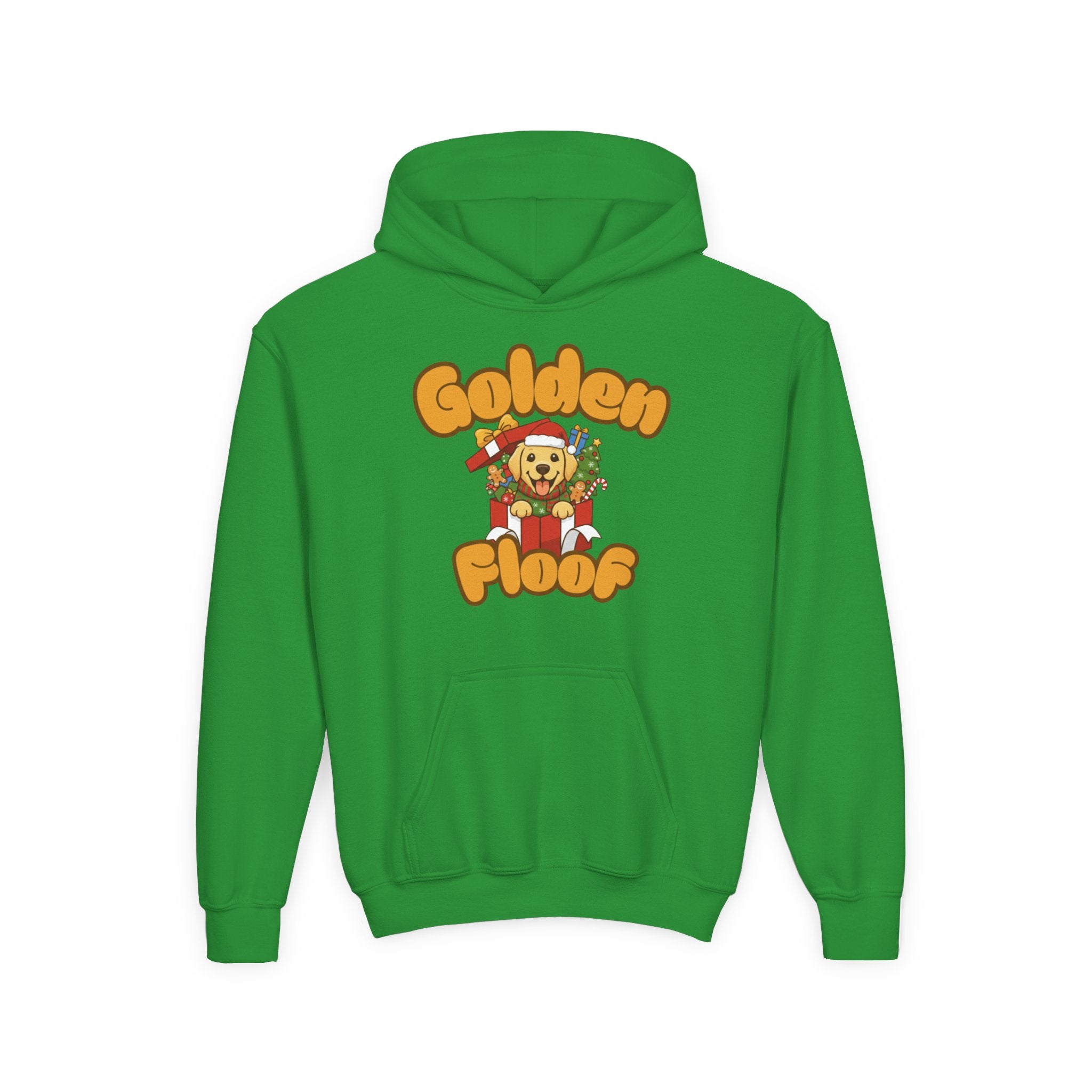 Golden Floof™ Kids Christmas Presents Hoodie – Cute Holiday Golden Retriever Hoodie for Children