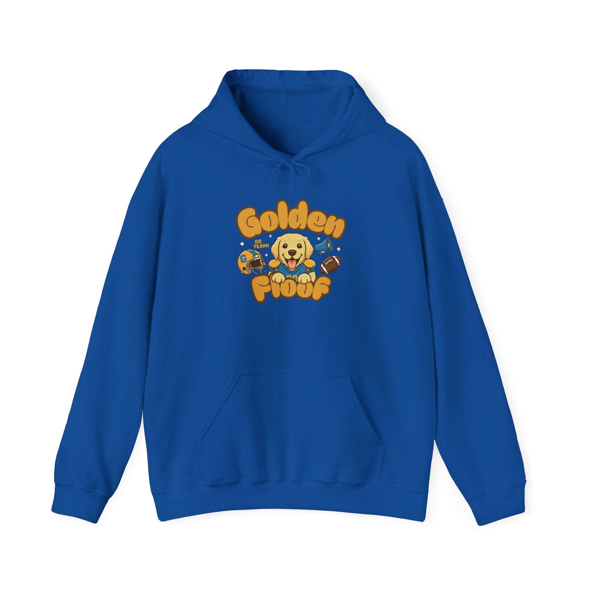 Golden Floof™ Football Hoodie – Cute Golden Retriever Game Day Sweatshirt for Dog Lovers