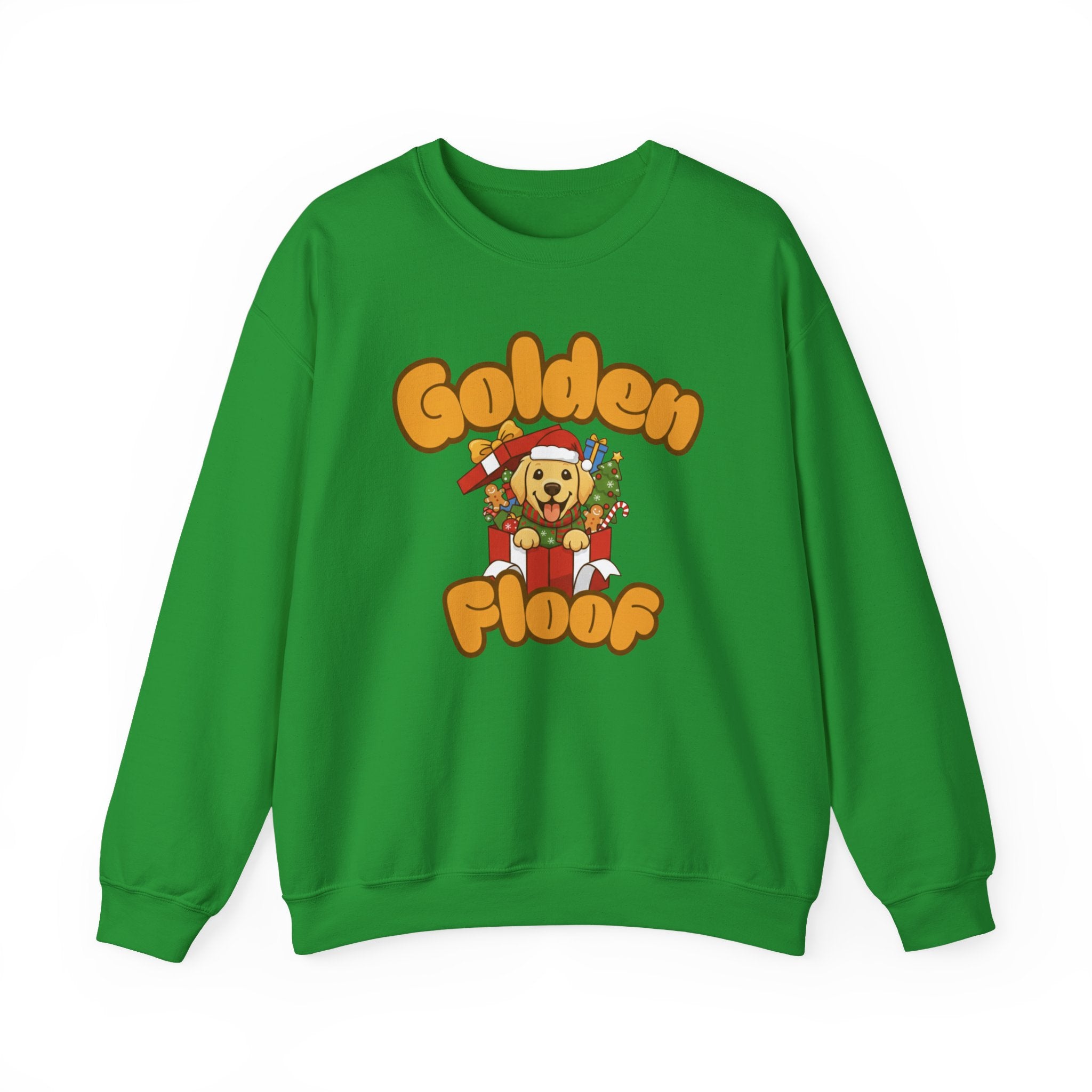 Golden Floof™ Christmas Presents Sweatshirt – Cute Holiday Golden Retriever Crewneck