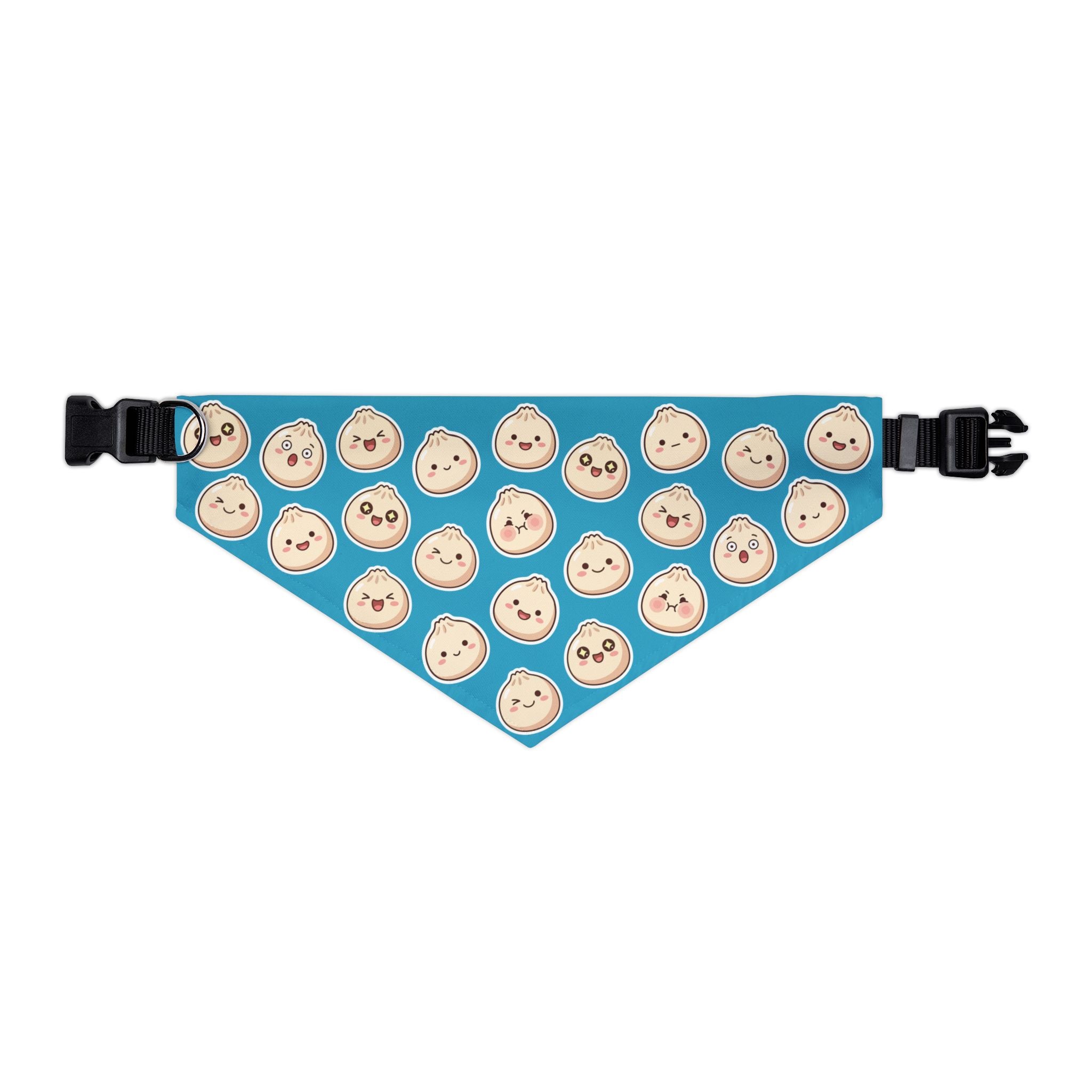 Kawaii Shumai Blue Dog Bandana Collar
