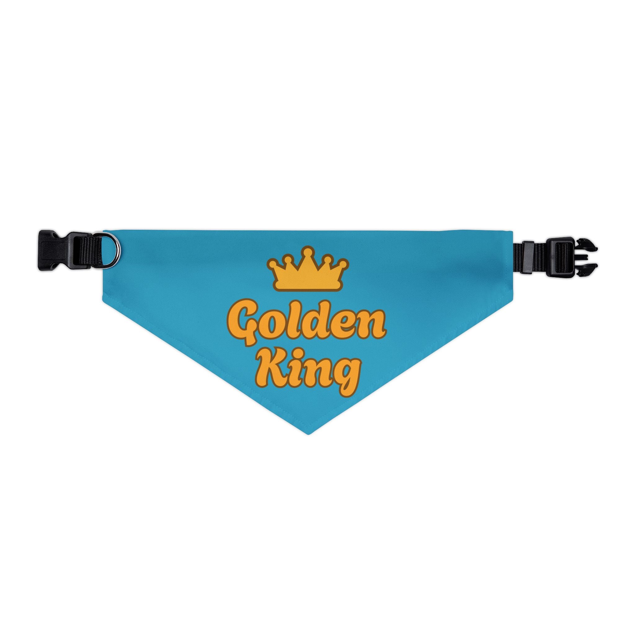 Golden King Adjustable Dog Blue Bandana Collar