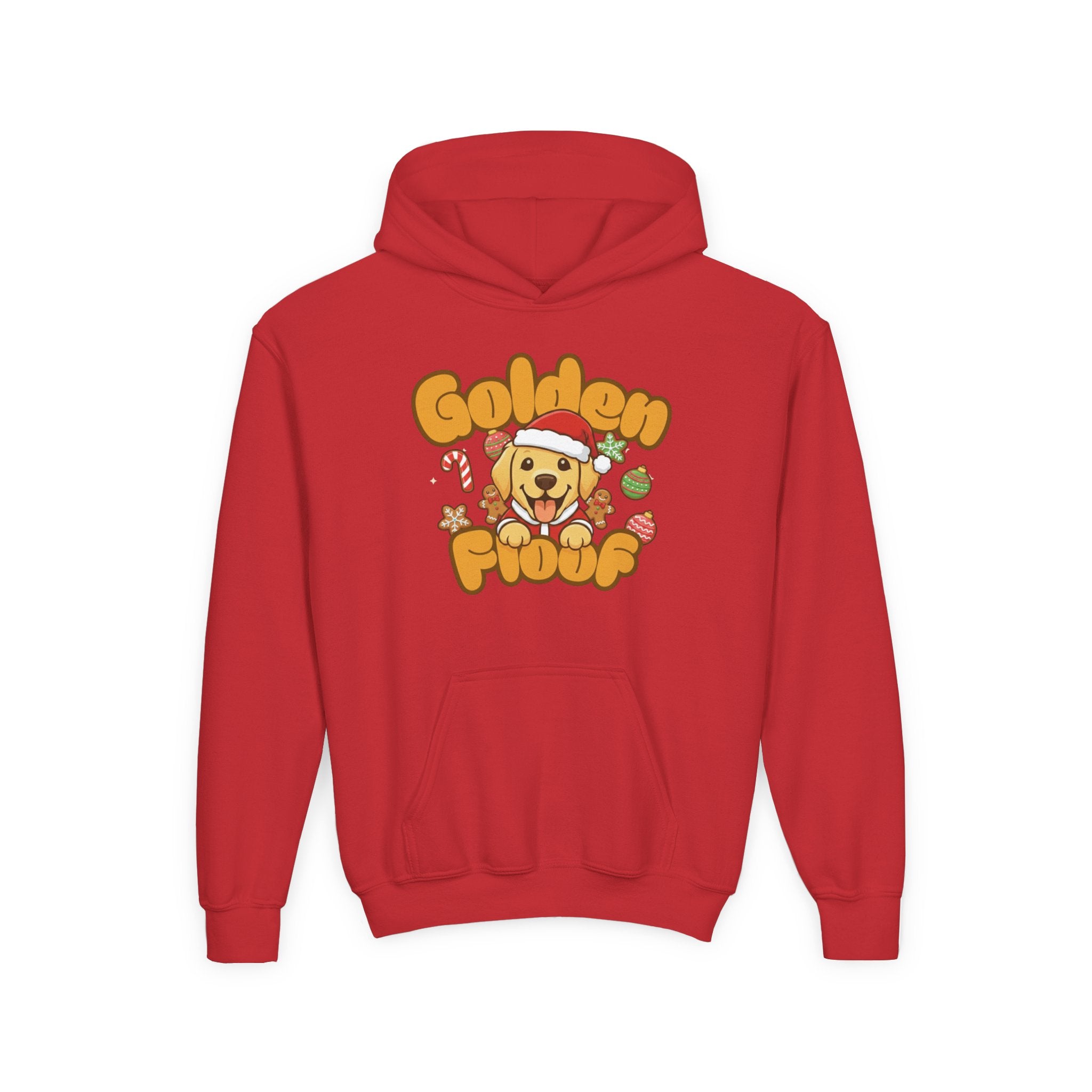 Golden Floof™ Kids Christmas Hoodie – Cute Holiday Santa Golden Retriever Hoodie for Children