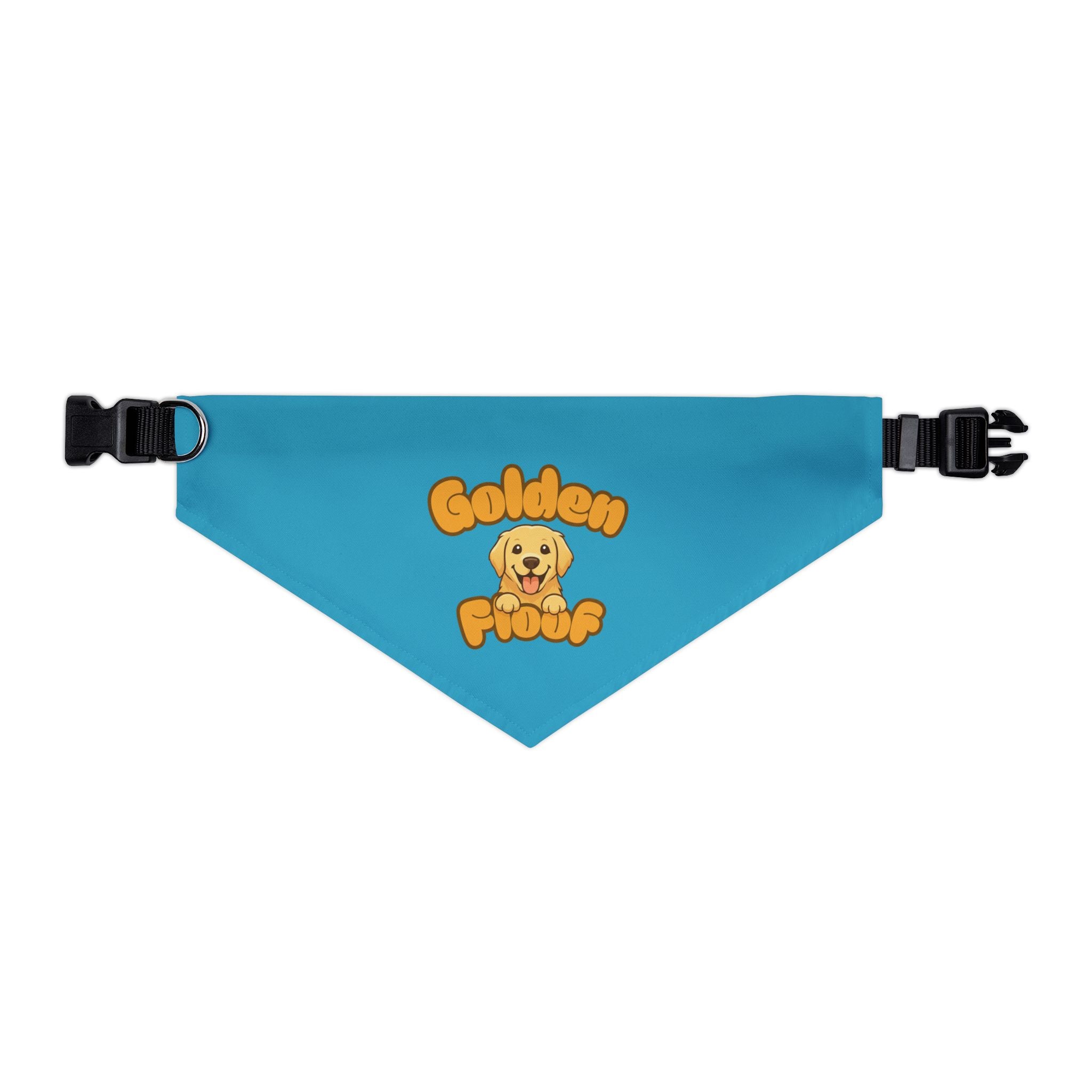 Golden Floof™ Dog Bandana Collar – Adjustable Pet Bandana with Cute Golden Retriever Logo