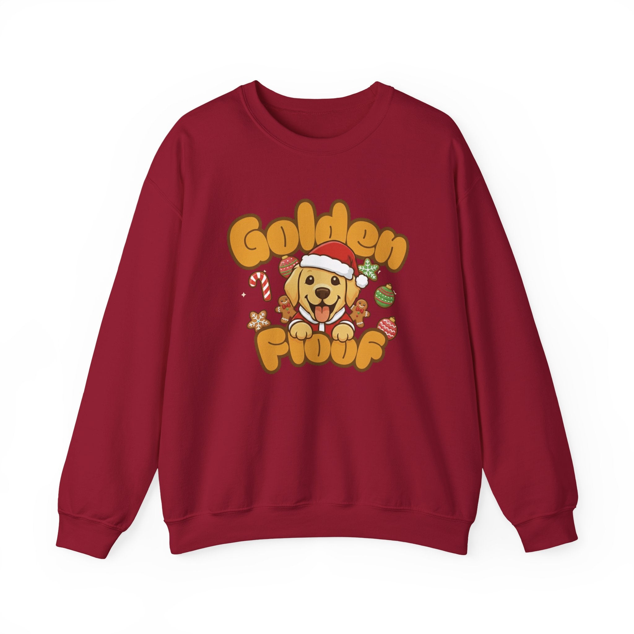 Golden Floof™ Christmas Sweatshirt – Cozy Holiday Golden Retriever Santa Crewneck