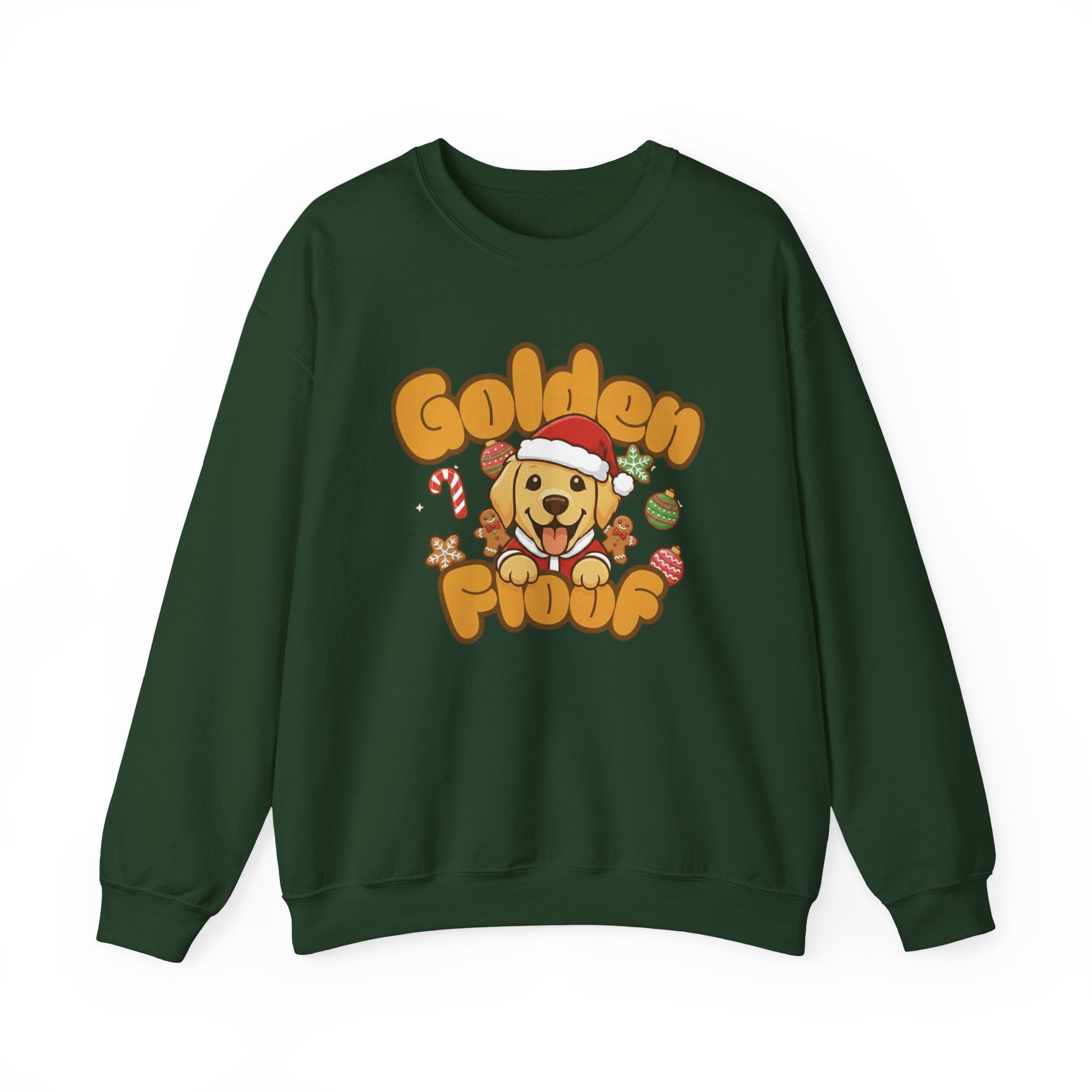 Golden Floof™ Christmas Sweatshirt – Cozy Holiday Golden Retriever Santa Crewneck