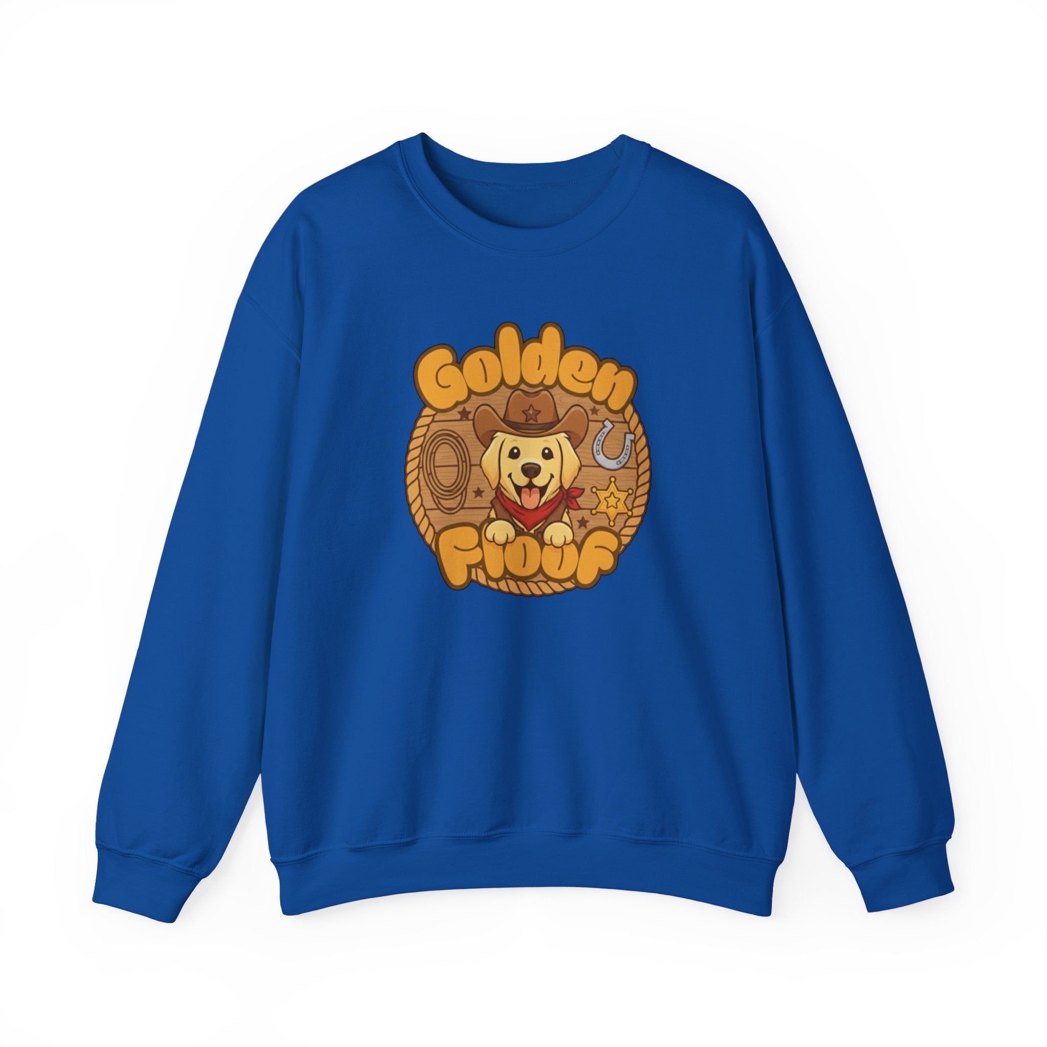 Golden Floof Cowboy Golden Retriever Crewneck Sweatshirt