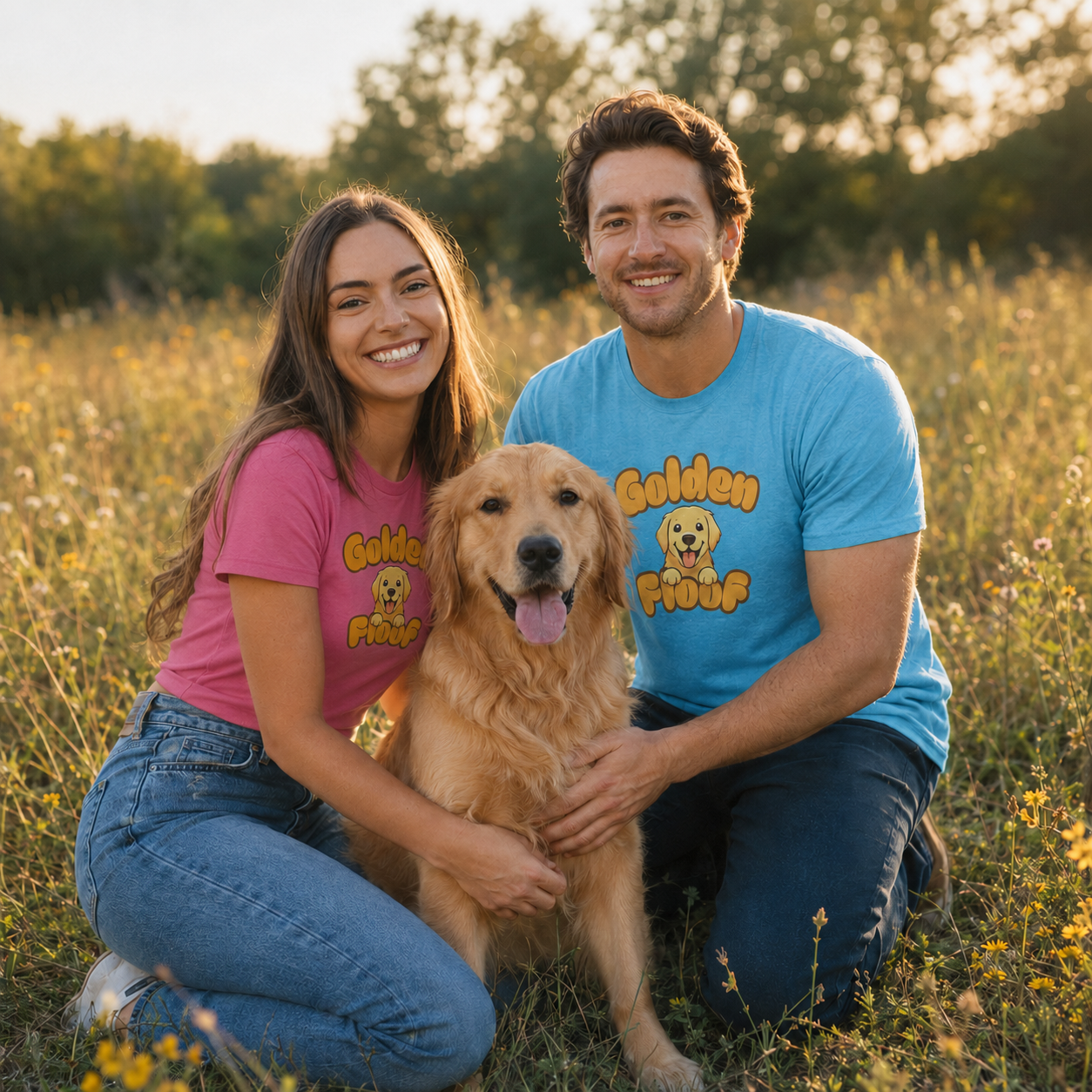 Golden Floof Unisex T-Shirt – Cute Golden Retriever Graphic Tee for Dog Lovers