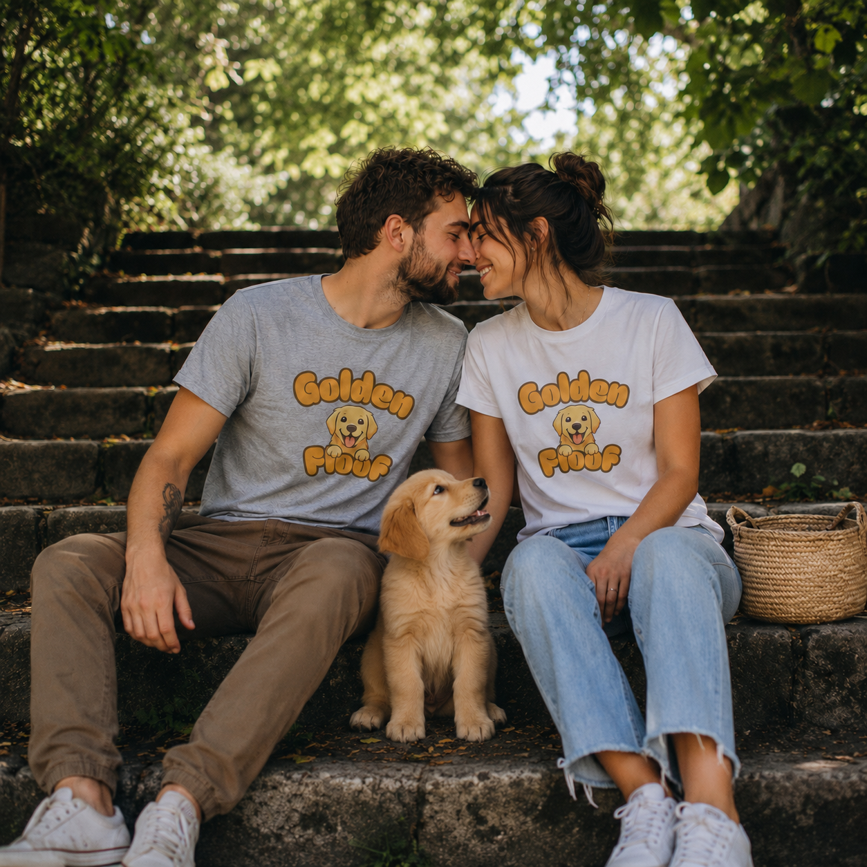 Golden Floof Unisex T-Shirt – Cute Golden Retriever Graphic Tee for Dog Lovers