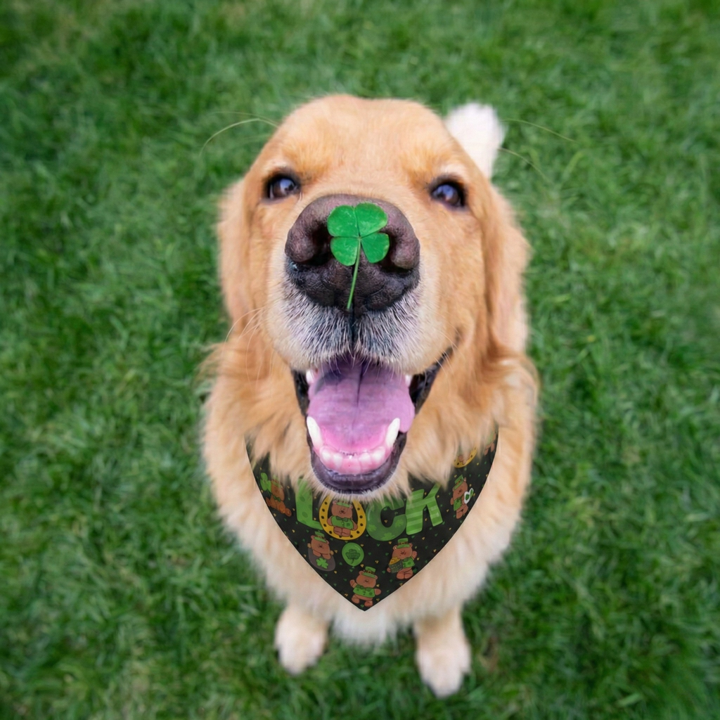 Lucky Bear St. Patrick's Day Dog Bandana