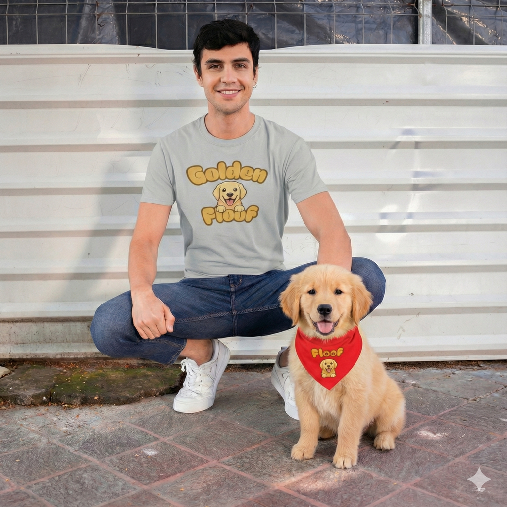 Golden Floof Unisex T-Shirt – Cute Golden Retriever Graphic Tee for Dog Lovers